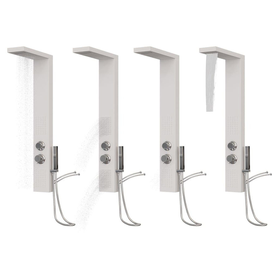 Douchepaneelsysteem aluminium wit 15 x 47 x 114 cm Wit
