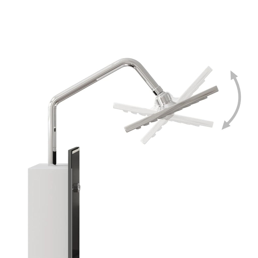Douchepaneel 18X45,5X130 Cm Glas Zwart