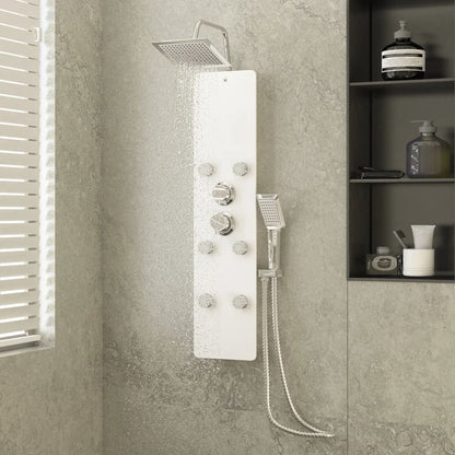 Douchepaneel 25X47,5X130 Cm Glas Wit