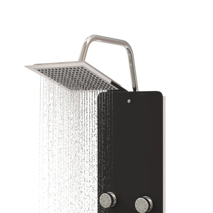 Douchepaneel 25X47,5X130 Cm Glas Zwart