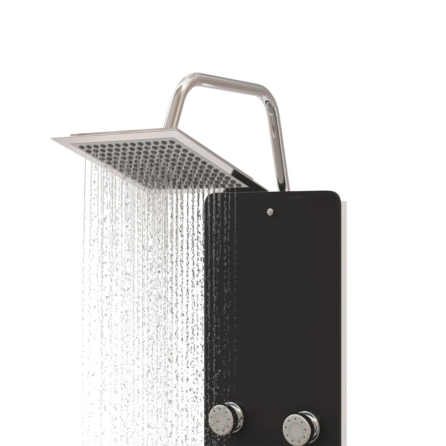 Douchepaneel 25X47,5X130 Cm Glas Zwart
