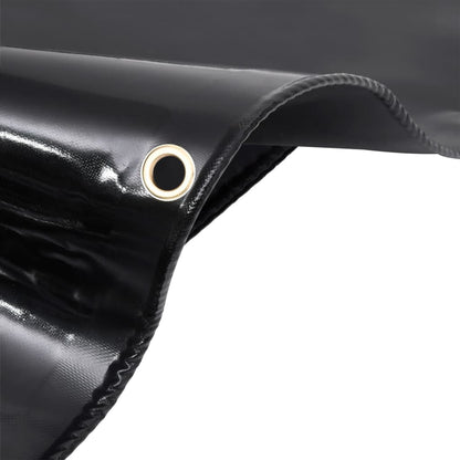 Dekzeil 650 g/m² 3x4 m zwart 3 x 4 m