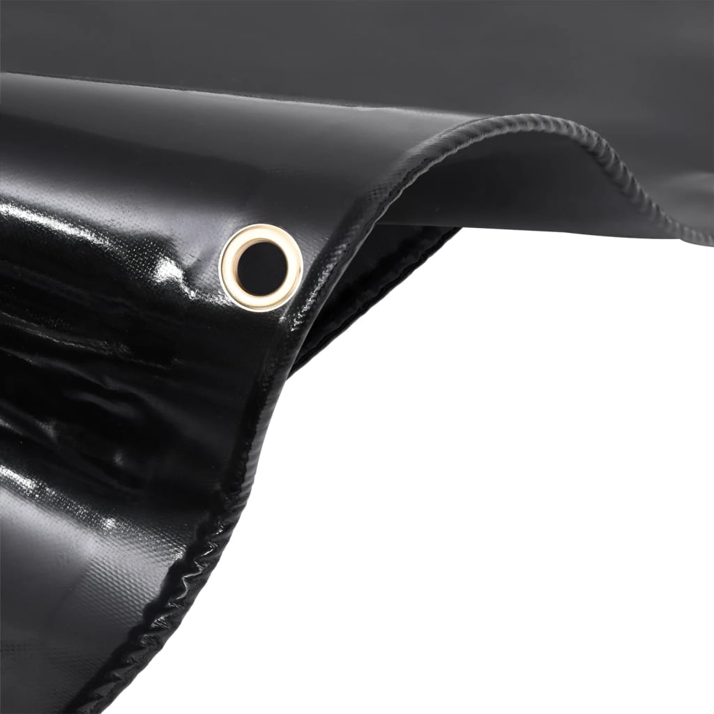 Dekzeil 650 G/M² 3,5X2,55 M Zwart 3.5 x 2.5 m