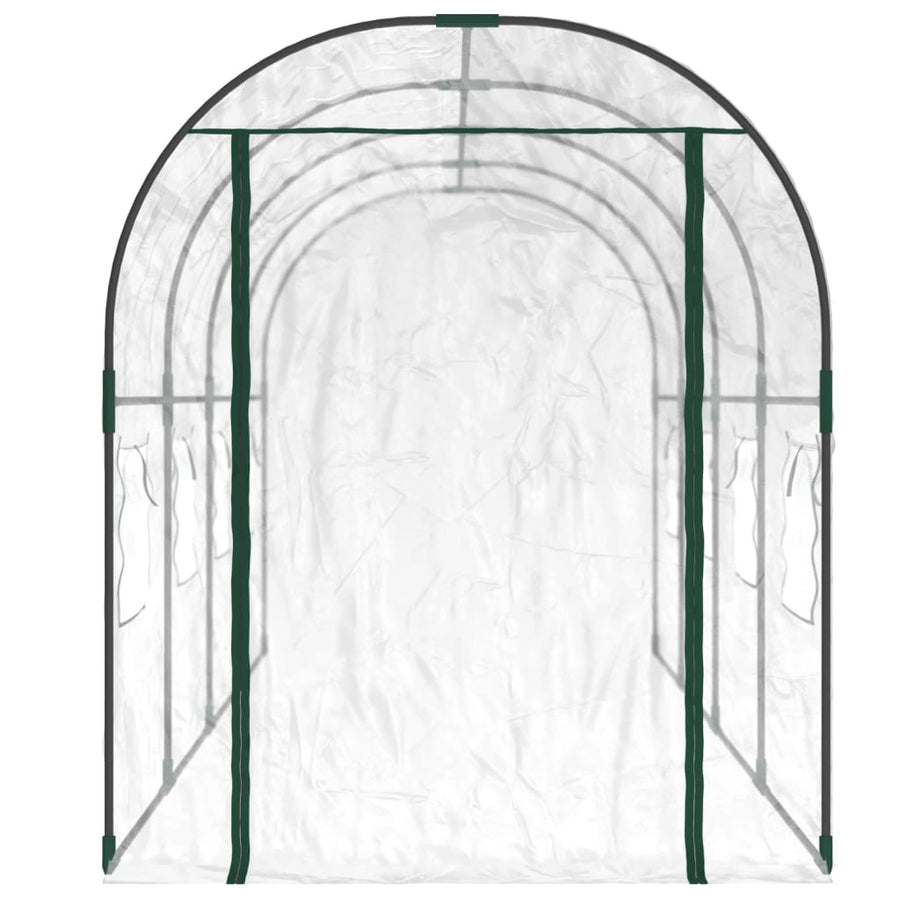 Tuinkas 160X400X190 Cm Pvc En Gepoedercoat Staal Transparant