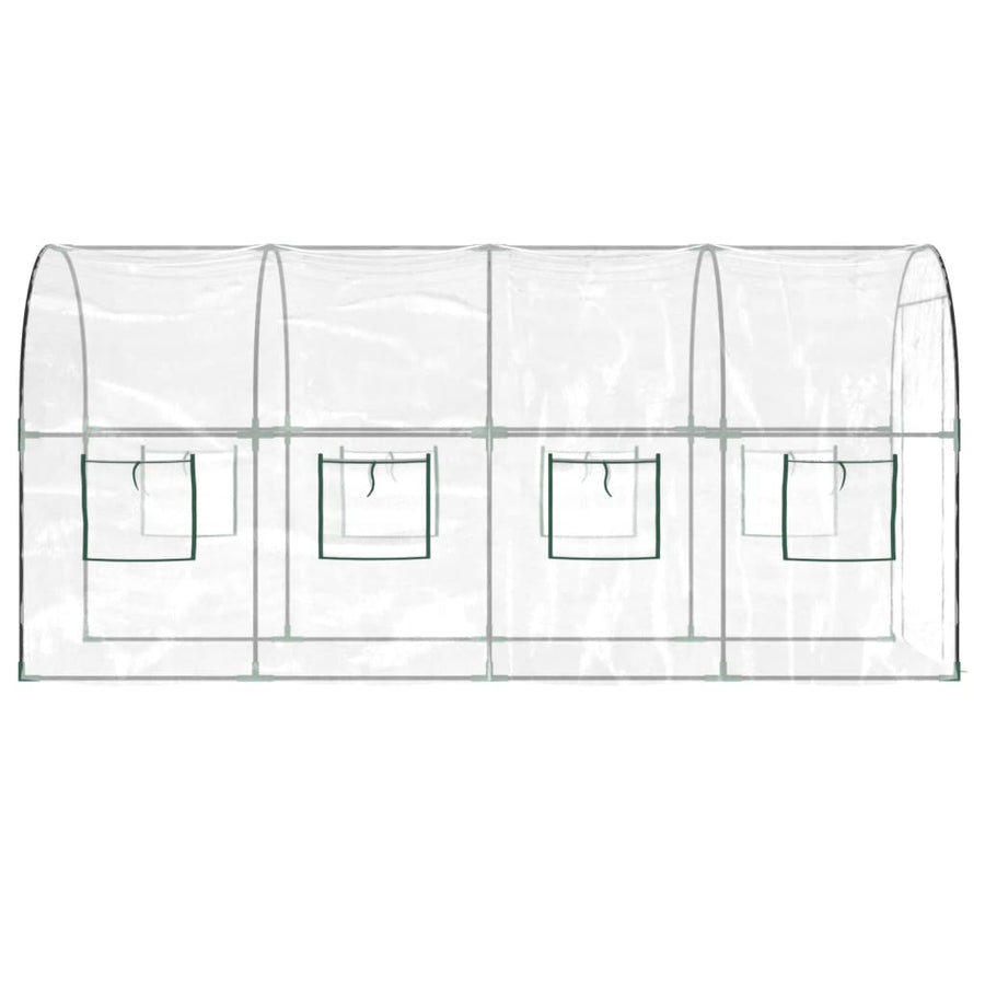 Tuinkas 160X400X190 Cm Pvc En Gepoedercoat Staal Transparant