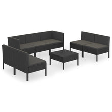 8-Delige Loungeset Met Kussens Poly Rattan Zwart 1