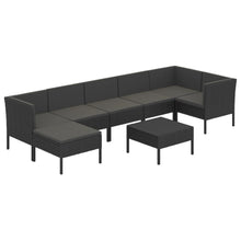 8-Delige Loungeset Met Kussens Poly Rattan Zwart 1