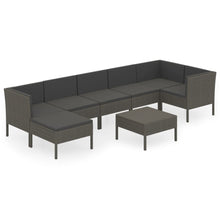 8-Delige Loungeset Met Kussens Poly Rattan Grijs 1