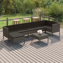 8-Delige Loungeset Met Kussens Poly Rattan Grijs 1