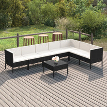 8-Delige Loungeset Met Kussens Poly Rattan Zwart 1