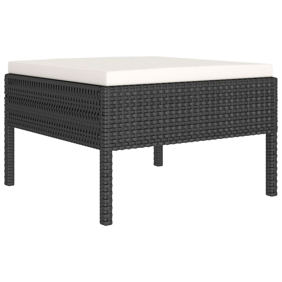12-Delige Loungeset Met Kussens Poly Rattan Zwart 1