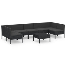 8-Delige Loungeset Met Kussens Poly Rattan Zwart 1