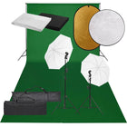 Fotostudioset Met Verlichtingsset, Achtergrond En Reflector 600 x 300 cm