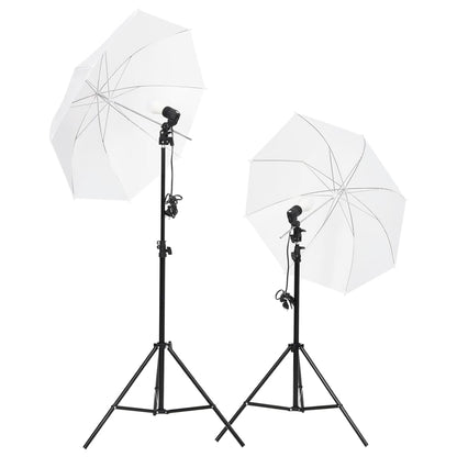 Fotostudioset Met Verlichtingsset En Achtergrond