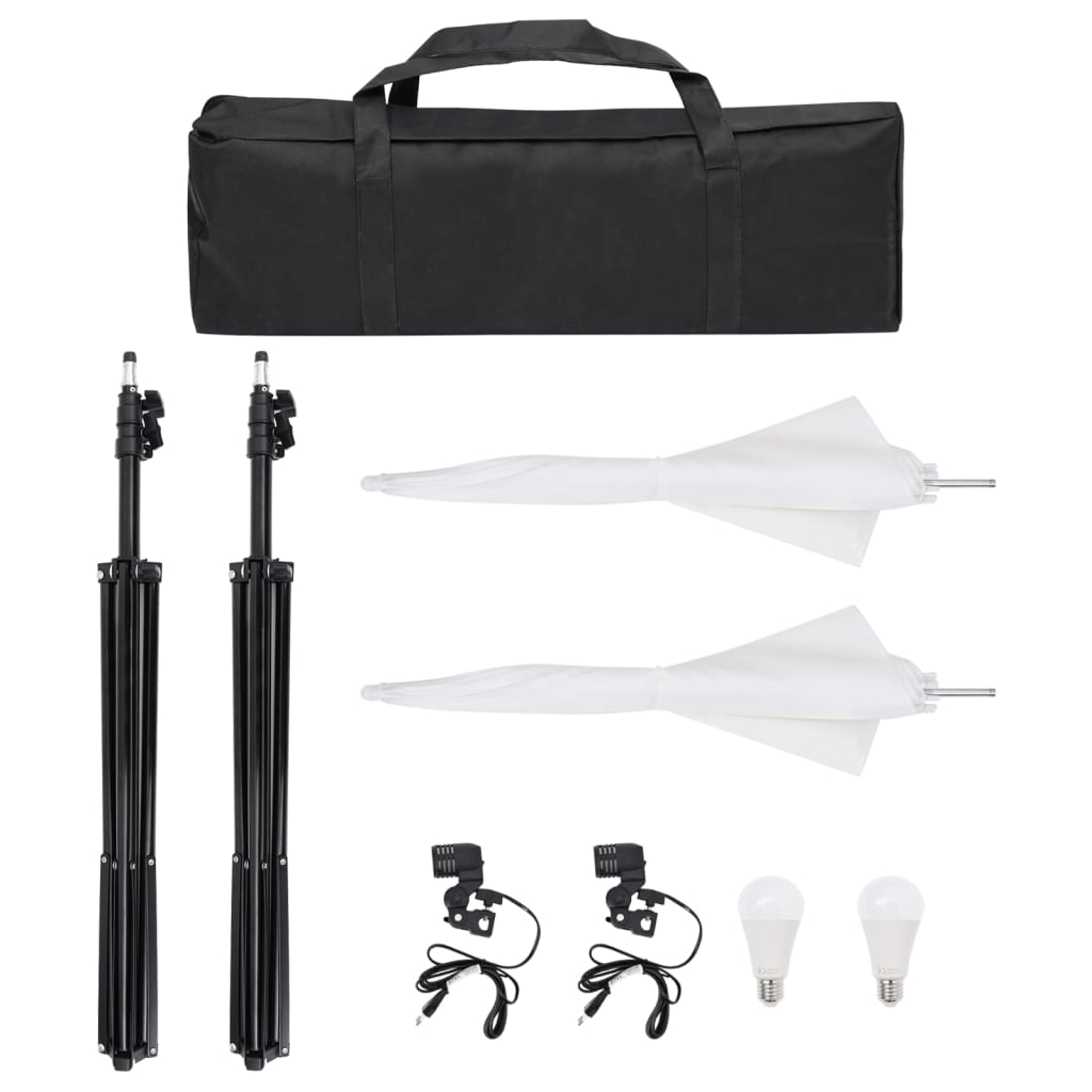 Fotostudioset Met Verlichtingsset En Achtergrond