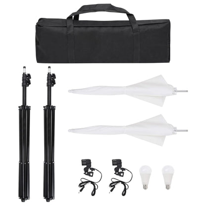 Fotostudioset Met Verlichtingsset En Achtergrond