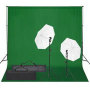 Photo Studio Set with Lighting Kit and Backdrop
