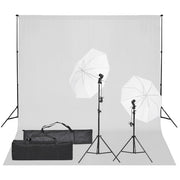 Photo Studio Set with Lighting Kit and Backdrop