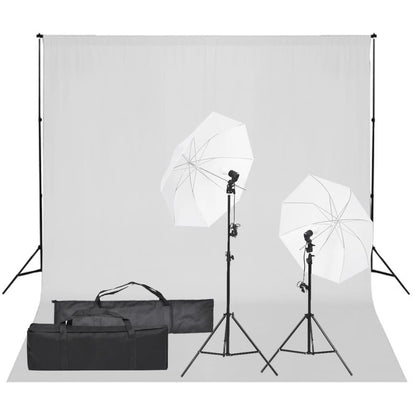 Fotostudioset Met Verlichtingsset En Achtergrond 300 x 300 cm Wit