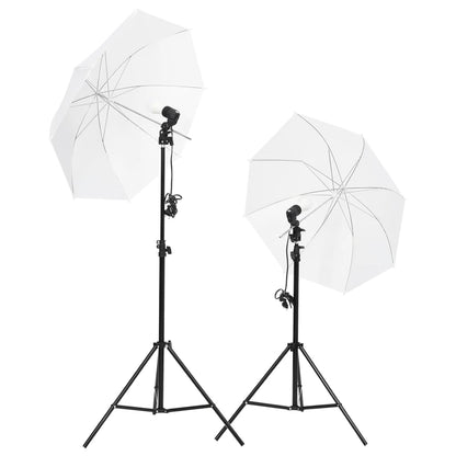 Fotostudioset Met Verlichtingsset, Achtergrond En Reflector 300 x 300 cm Zwart