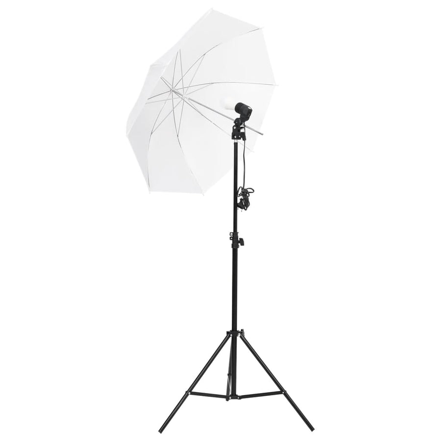 Fotostudioset Met Verlichtingsset, Achtergrond En Reflector 600 x 300 cm Zwart