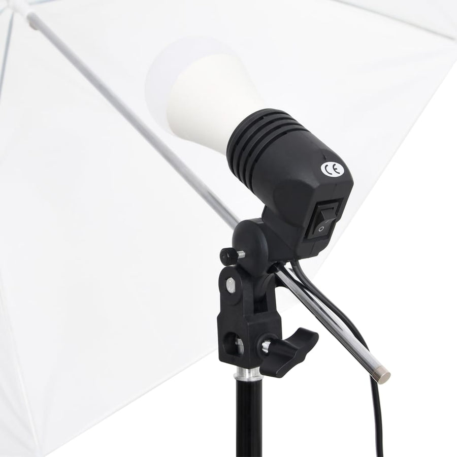 Fotostudioset Met Verlichtingsset, Achtergrond En Reflector 600 x 300 cm Zwart