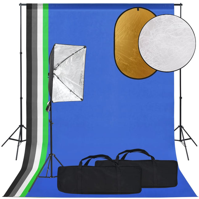 Fotostudioset Met Softboxlamp, Achtergrond En Reflector