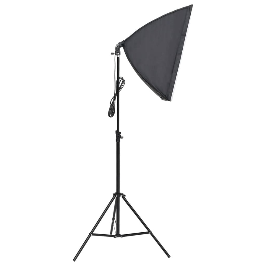 Fotostudioset Met Softboxlamp En Achtergrond Bruin En Crème
