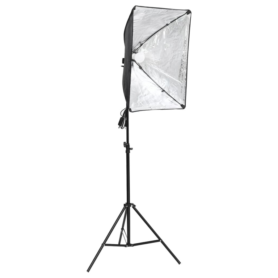 Fotostudioset Met Softboxlamp En Achtergrond Bruin En Crème