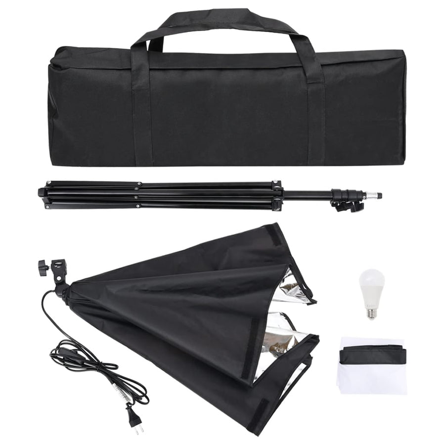 Fotostudioset Met Softboxlamp En Achtergrond Bruin En Crème