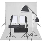 Photo Studio Set with Lighting Kit and Backdrop