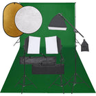 Fotostudioset Met Verlichtingsset, Achtergrond En Reflector