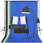 Photo Studio Set with Lighting Kit and Backdrop