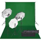 Photo Studio Set with Lighting Kit and Backdrop