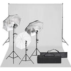 Photo Studio Set with Lighting Kit and Backdrop