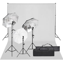 Fotostudioset Met Verlichtingsset En Achtergrond