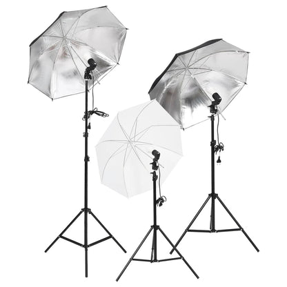 Fotostudioset Met Verlichtingsset, Achtergrond En Reflector