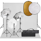 Fotostudioset Met Verlichtingsset, Achtergrond En Reflector