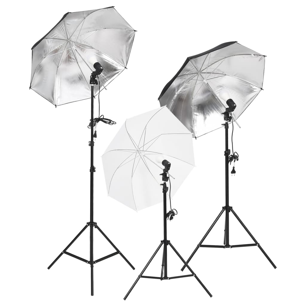 Fotostudioset Met Verlichtingsset, Achtergrond En Reflector