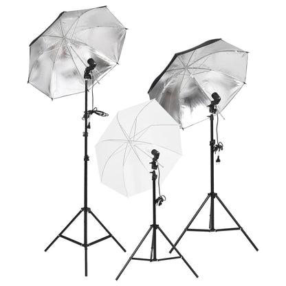 Fotostudioset Met Verlichtingsset, Achtergrond En Reflector
