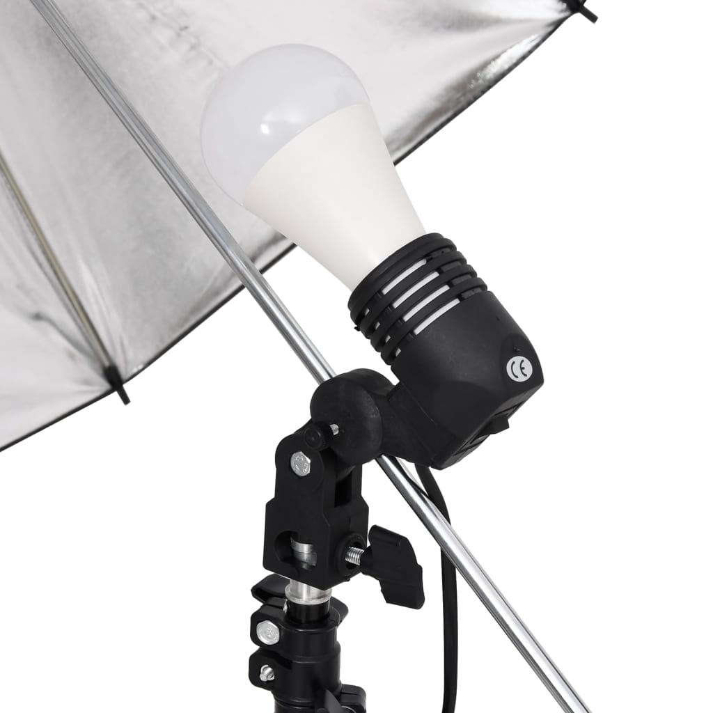 Fotostudioset Met Verlichtingsset, Achtergrond En Reflector