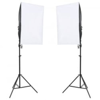 Fotostudioset Met Verlichtingsset En Achtergrond