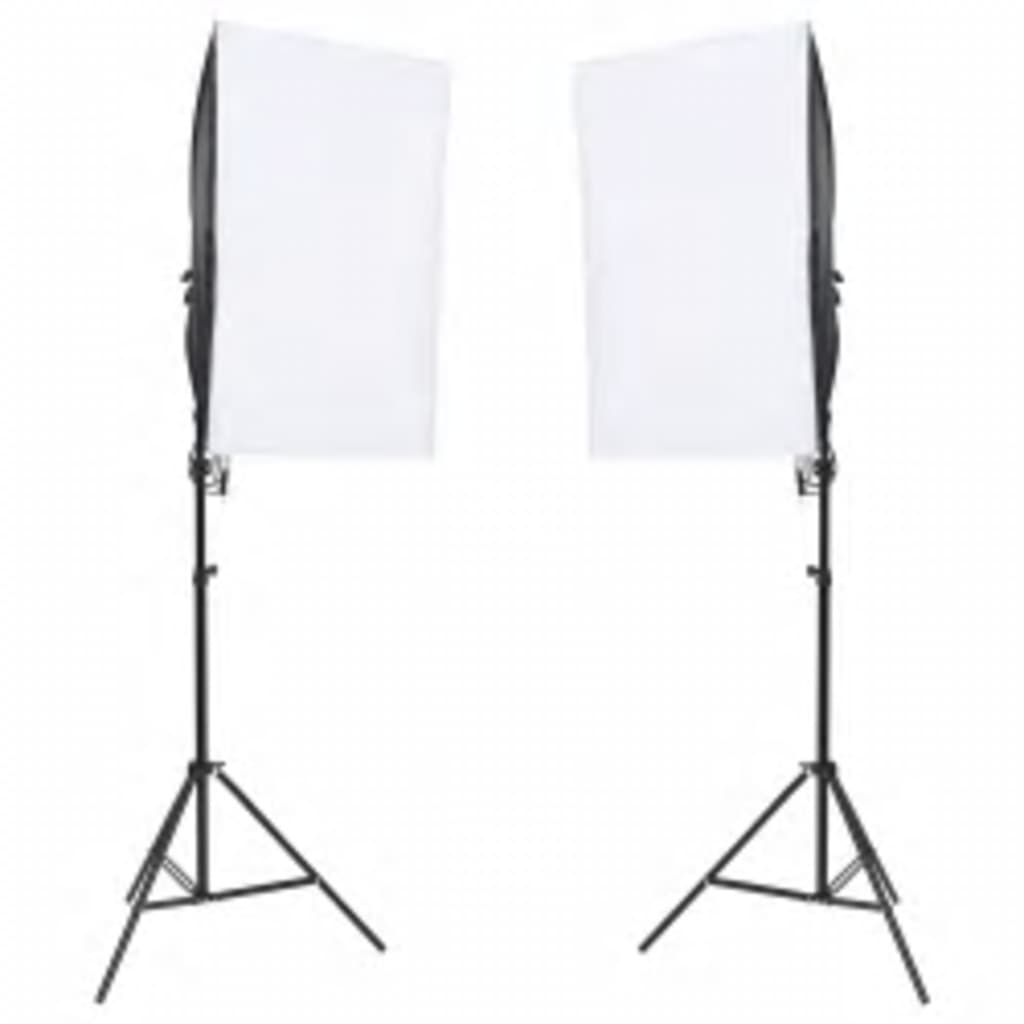 Fotostudioset Met Verlichtingsset En Achtergrond