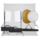 Fotostudioset Met Verlichtingsset, Achtergrond En Reflector