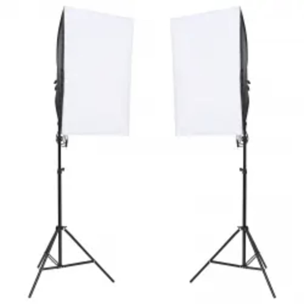 Fotostudioset Met Verlichtingsset, Achtergrond En Reflector