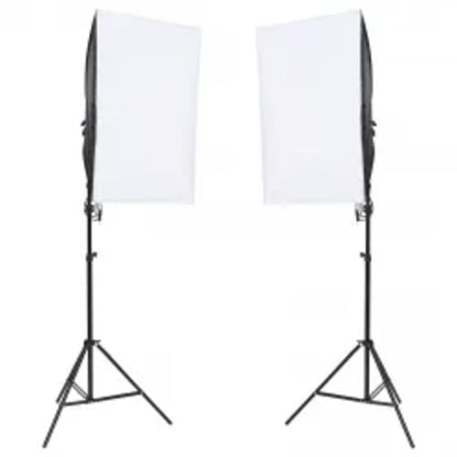 Fotostudioset Met Verlichtingsset, Achtergrond En Reflector