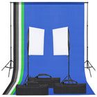 Photo Studio Set with Lighting Kit and Backdrop