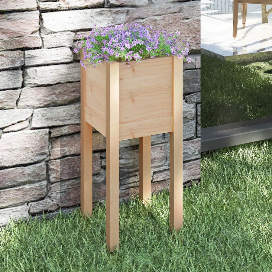 Plantenbak 3X3X70 Cm Massief Grenenhout 1 Naturel