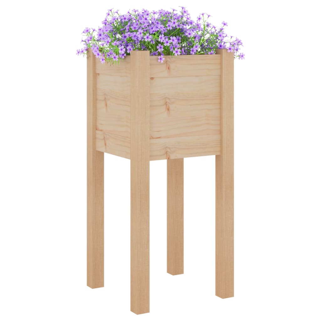 Plantenbakken 3X3X70 Cm Massief Grenenhout 2 1 Naturel