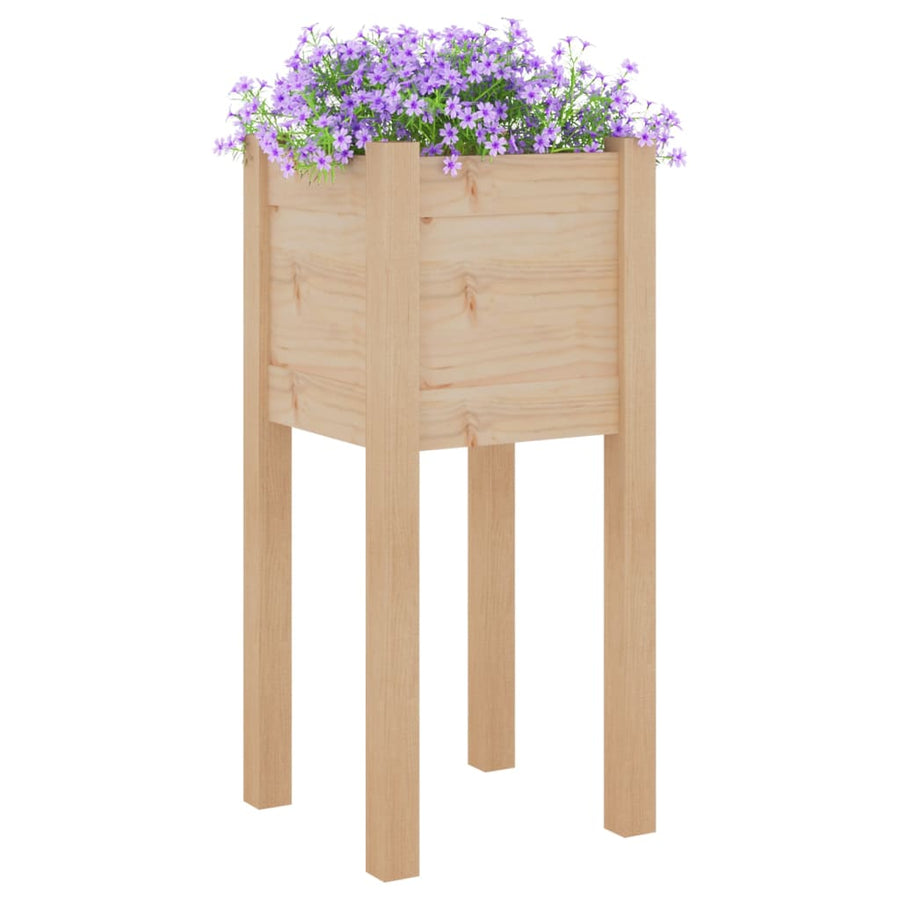 Plantenbakken 3X3X70 Cm Massief Grenenhout 2 1 Naturel